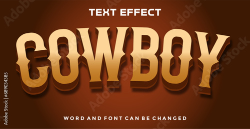 Cowboy editable text effect
