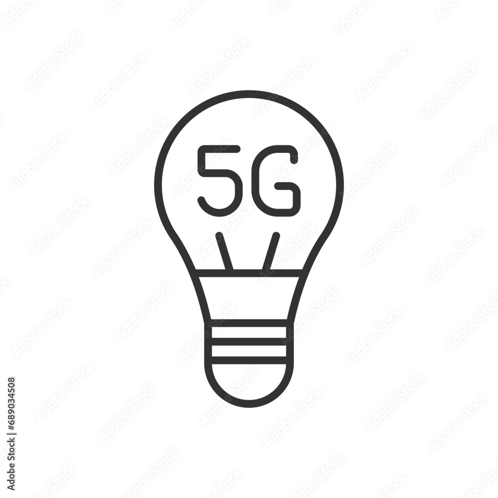 5G bulb icon line design.5g, bulb, icon, mobile, iot, wireless, technology vector illustration.5G bulb editable stroke icon. 5G bulb icon line design.5g, bulb, icon, mobile, iot, wireless, technology vector illustration.5G bulb editable stroke icon.