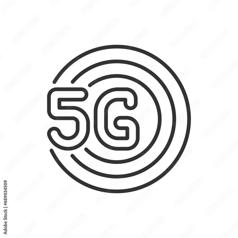 5G coverage icon line design.5g, coverage, icon, mobile, wireless, technology vector illustration.5G coverage editable stroke icon.