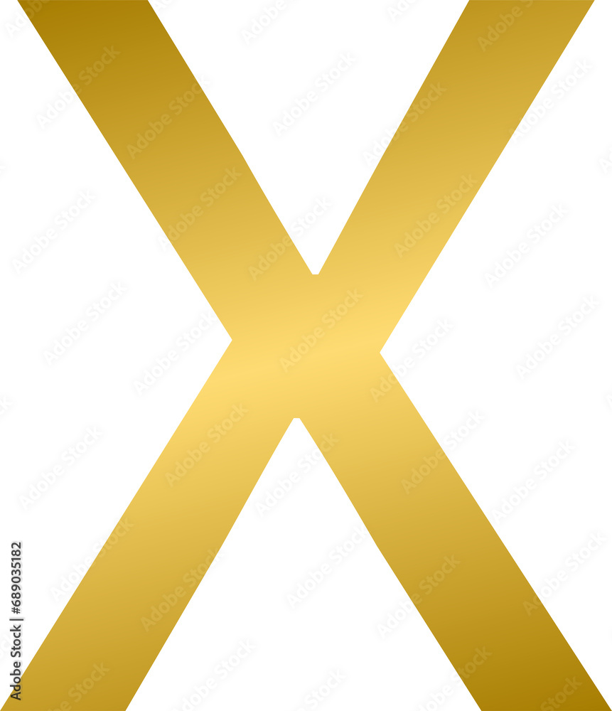 Golden cross x sign Golden cross x sign