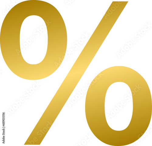 Golden percentage sign