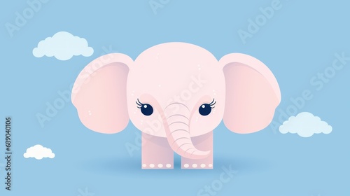 Cute colorful elephant baby