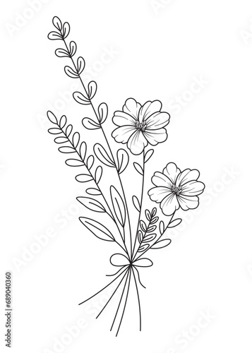 Hand drawn flower for your design