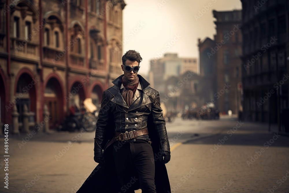 young punk man dressed in victorian style young punk man dressed in victorian style
