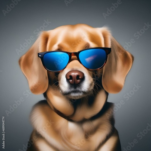 dog wearing sunglasses © Homesh