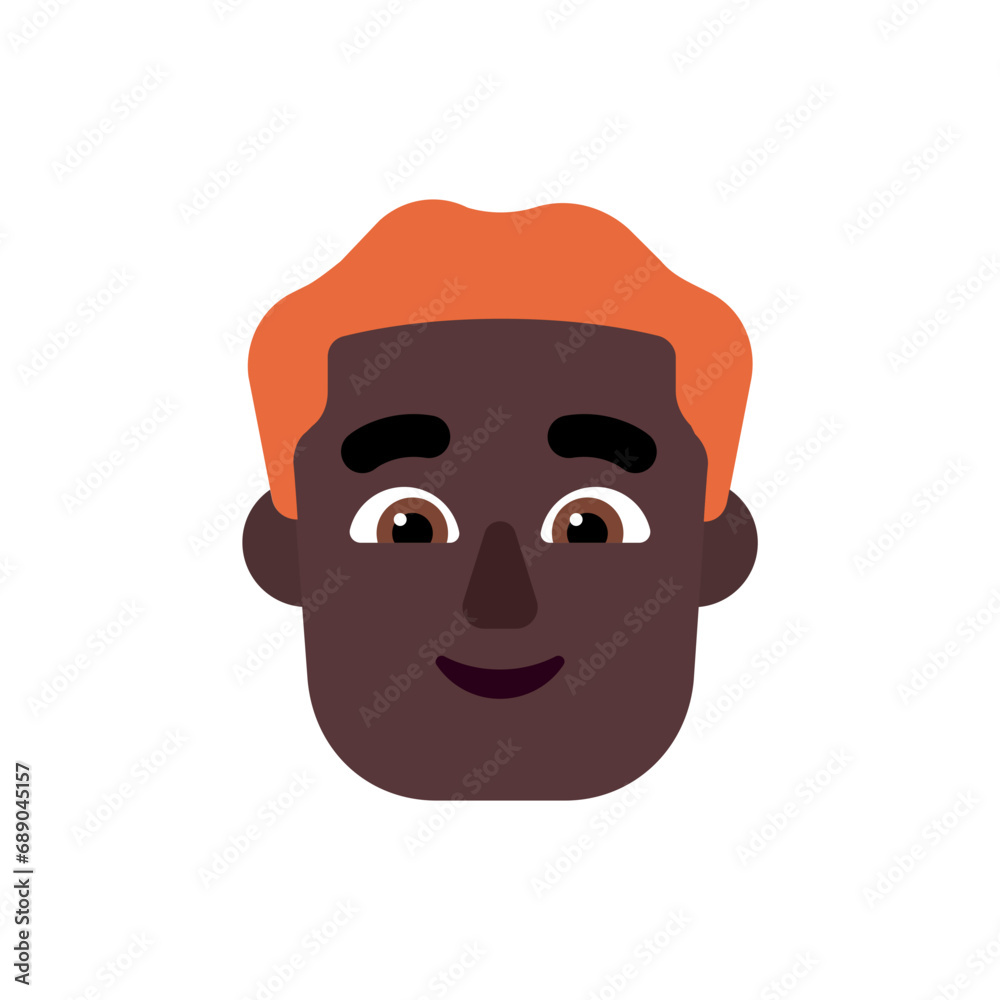 Man: Dark Skin Tone, Red Hair Man: Dark Skin Tone, Red Hair