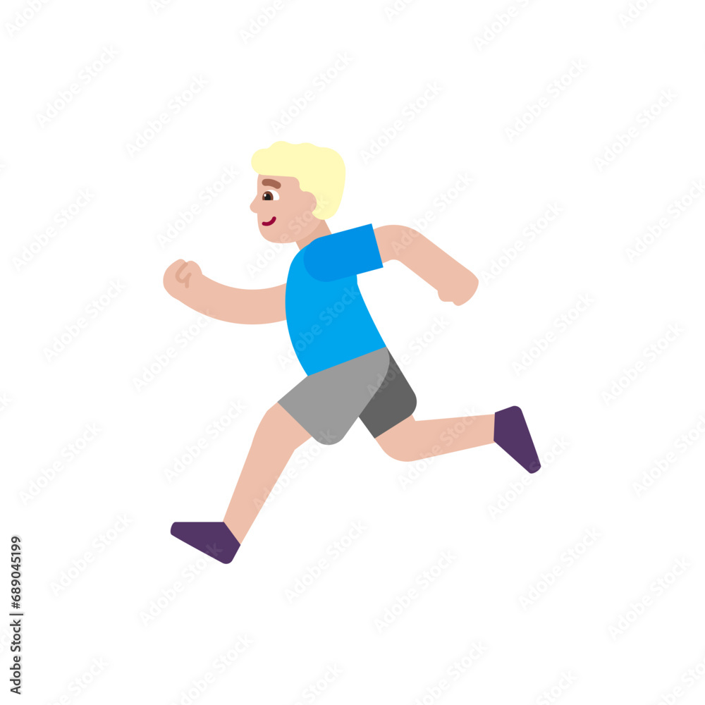 
Man Running: Medium-Light Skin Tone
