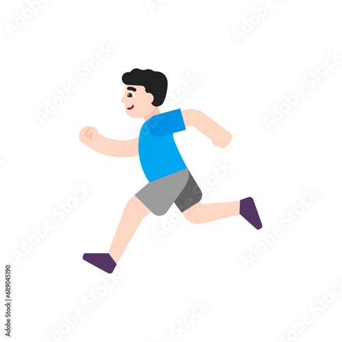 Man Running: Light Skin Tone