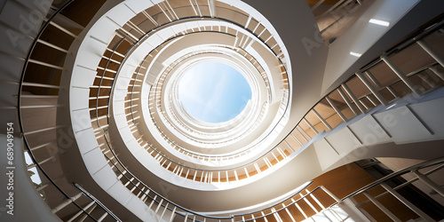 spiral staircase in the building Cerchio a spirale interno  decorazione scale  spirale  infinito le scale caleidoscopio con visivo effetto  illustrazione generativo ai