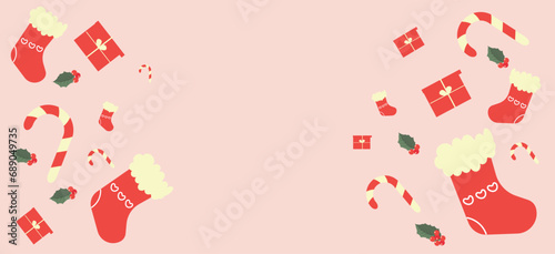 New year background with socks vector illustration