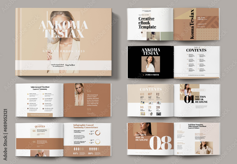 eBook Layout Stock Template | Adobe Stock