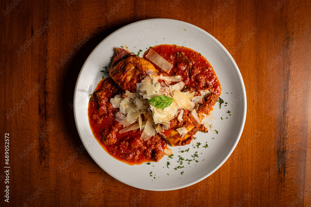 Portion of lasagna Portion of lasagna