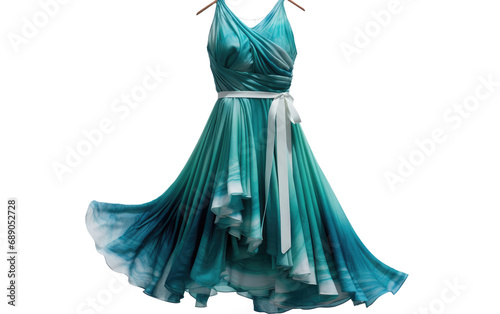 Elegance in Motion Ocean Breeze Halter Dress isolated on transparent background
