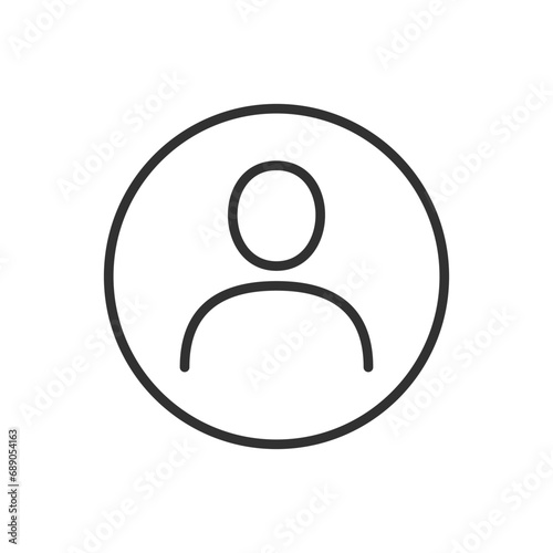 Human avatar, linear icon. Line with editable stroke