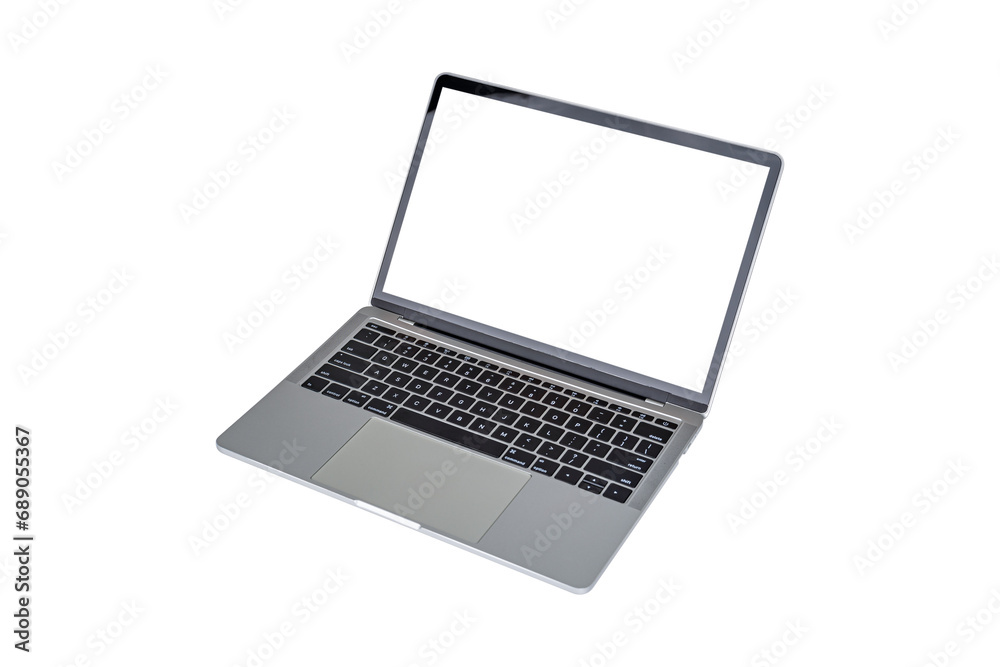 Computer laptop with blank screen isolated on white background. Computer laptop with blank screen isolated on white background.