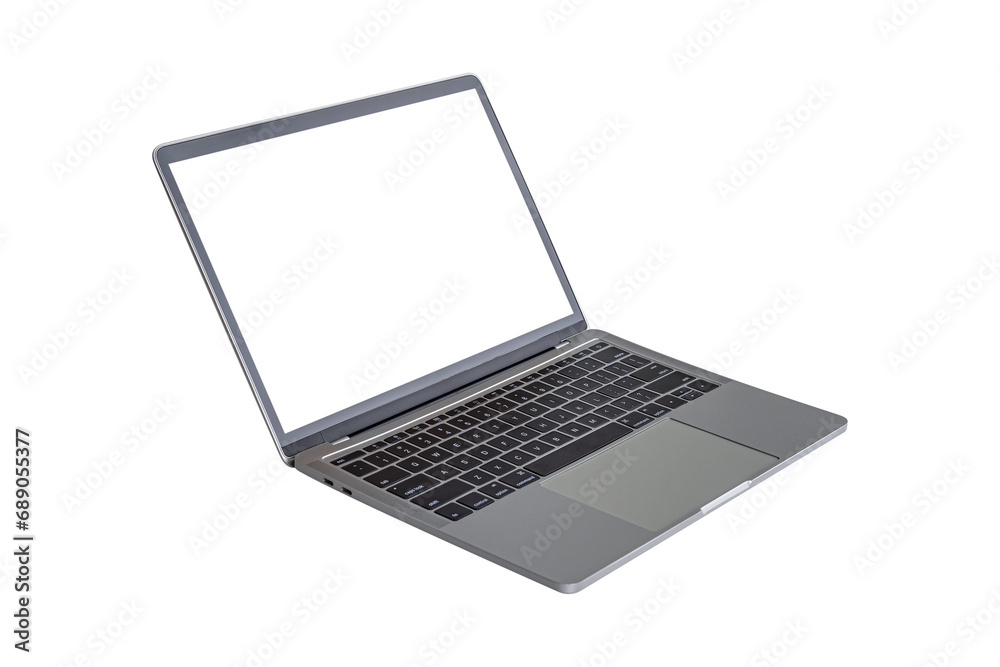 Computer laptop with blank screen isolated on white background. Computer laptop with blank screen isolated on white background.