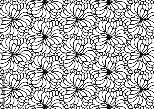 Abstract pattern with blooming flowers and leaves.natural illustration with flowers background.
