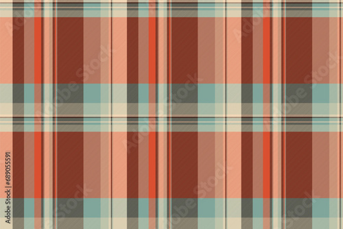Textile background check of pattern tartan plaid with a vector seamless fabric texture.
