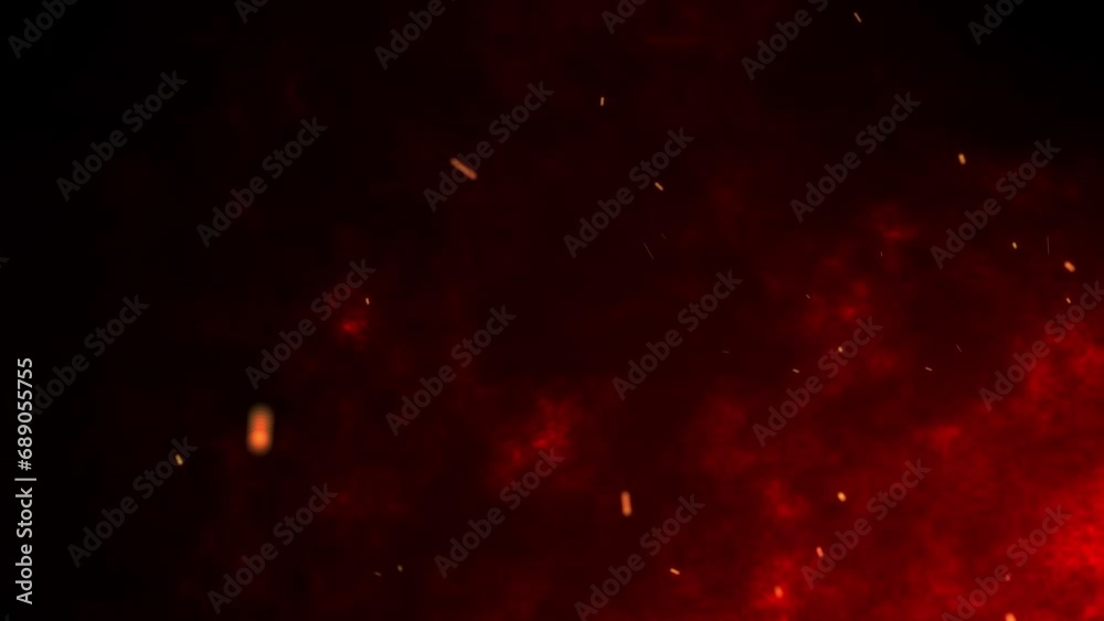 3D animation motion graphics fiery sparks firework hot embers glowing flying ember burning particles on black background seamless loop visual effect 4K red 3D animation motion graphics fiery sparks firework hot embers glowing flying ember burning particles on black background seamless loop visual effect 4K red
