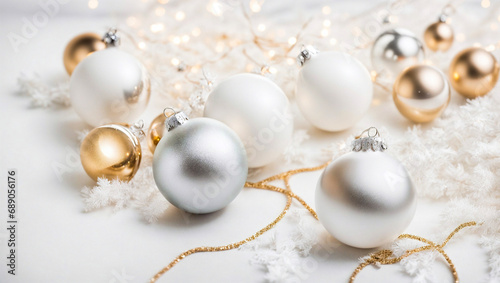 close-up image of different christmas baubles