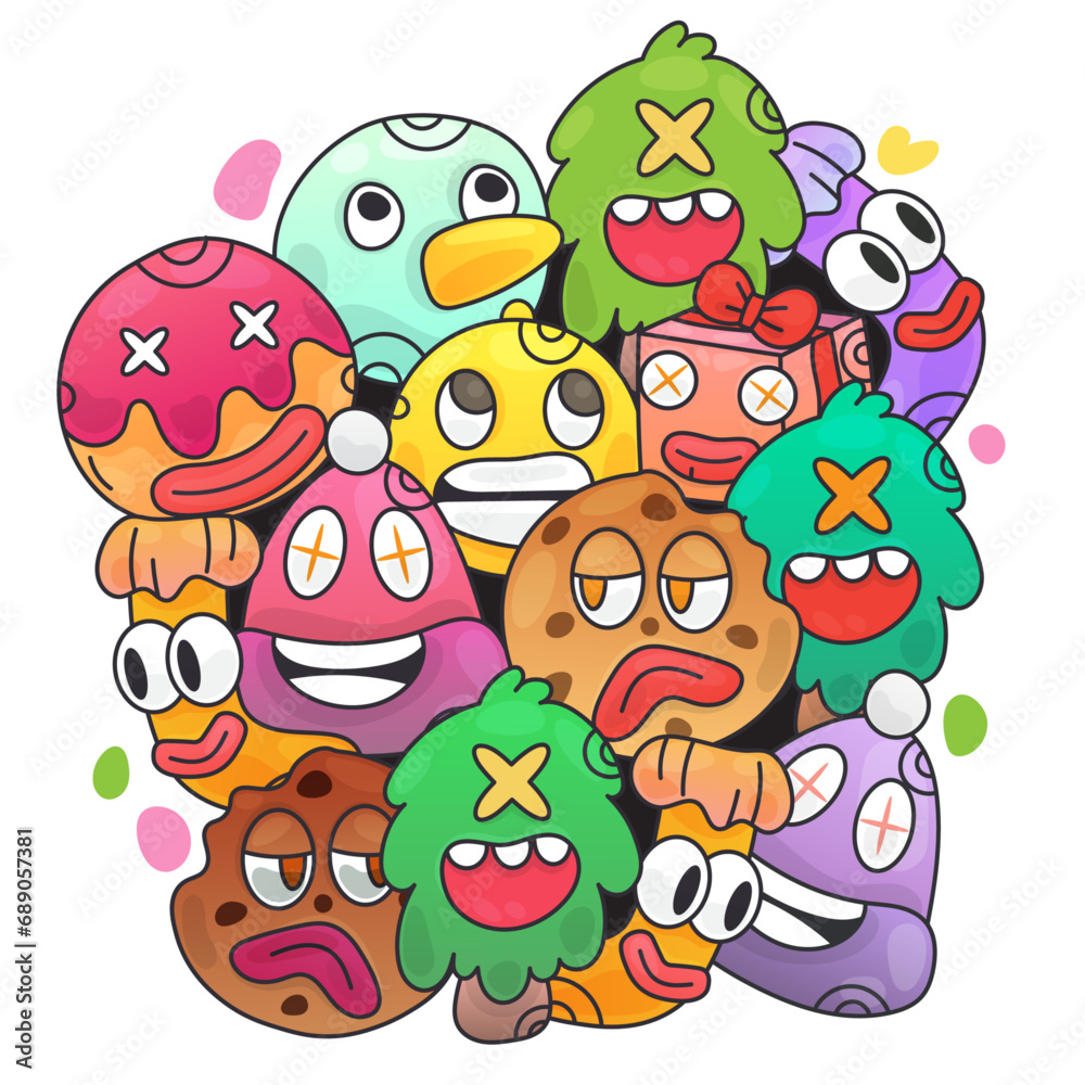 Christmas doodle elements vector illustration Christmas doodle elements vector illustration