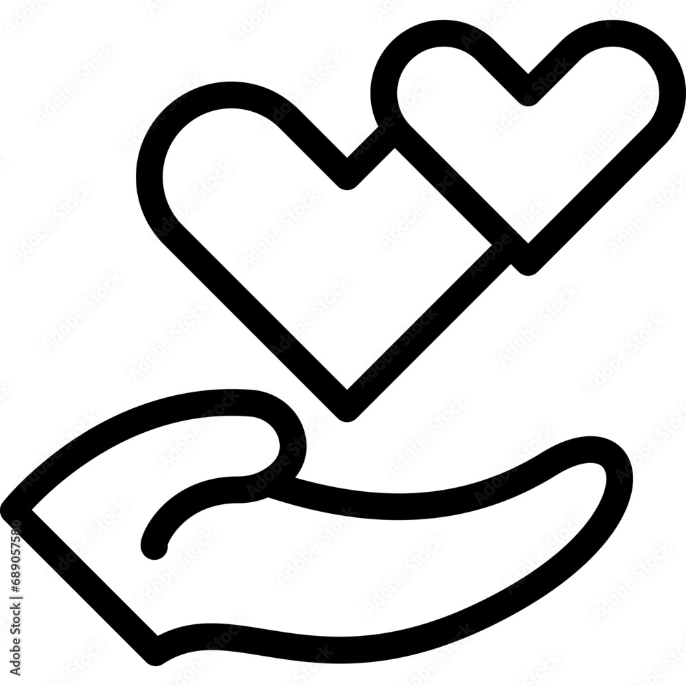 Hand love icon Hand love icon