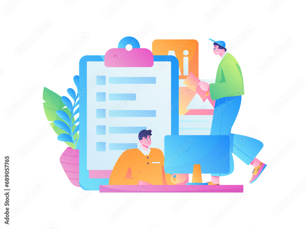 Business People Flat Vector Concept Operation Hand Drawn Illustration
Business People Flat Vector Concept Operation Hand Drawn Illustration