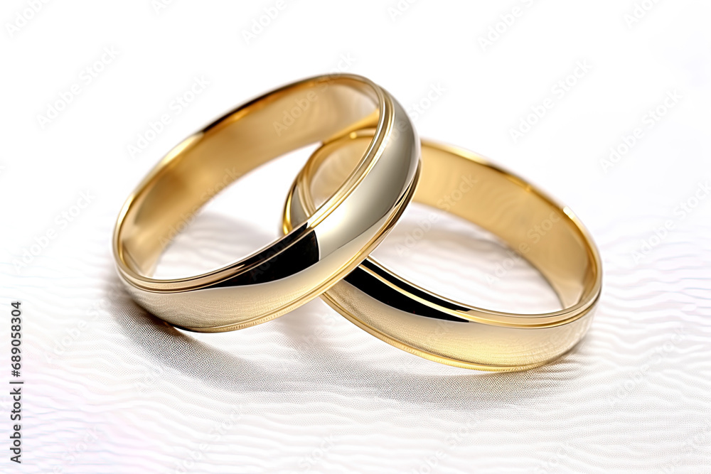 Wedding rings isolated on white background. Ai Generative Wedding rings isolated on white background. Ai Generative