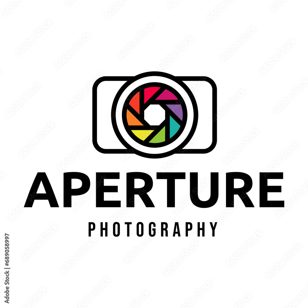 Diaphragm camera logo design. Camera logo template, vector logo for photographer Diaphragm camera logo design. Camera logo template, vector logo for photographer