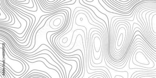 Black on white contours vector topography stylized height of the lines. The concept of a conditional geography scheme and the terrain path. photo