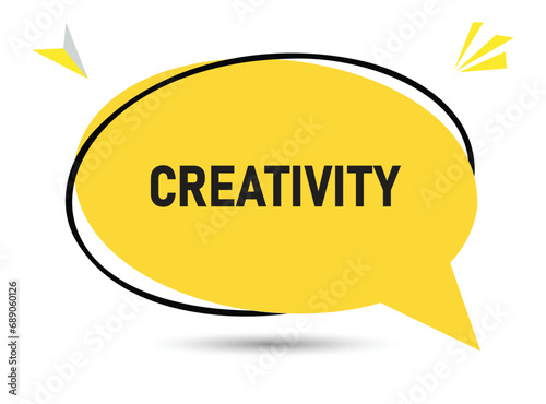 Creativity speech bubble text. Hi There on bright color for Sticker, Banner and Poster. vector illustration.