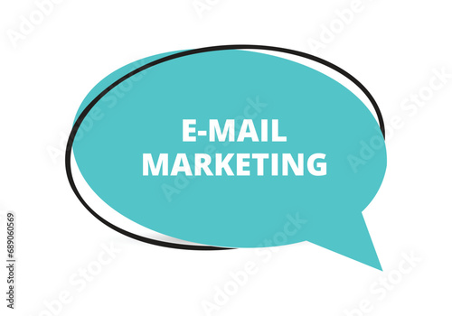 E-Mail Marketing speech bubble text. Hi There on bright color for Sticker, Banner and Poster. vector illustration.