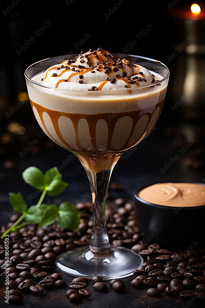 A captivating image of an Espresso Martini, showcasing its rich coffee flavor and elegant presentation, perfect for culinary and lifestyle magazines. A captivating image of an Espresso Martini, showcasing its rich coffee flavor and elegant presentation, perfect for culinary and lifestyle magazines.