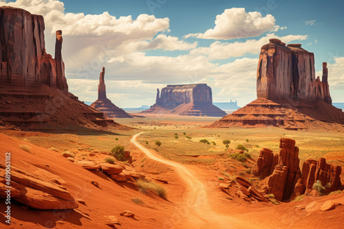 Famous place in the USA - Landscape of Monument Valley in Arizona