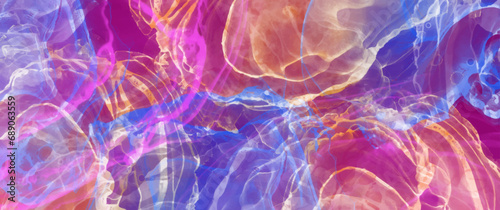Abstract grunge vector background with bright colors splashes for cover design, poster, cover, banner, flyer, cards and design interior. Multicolor ink futuristic texture illustration. Color smoke.