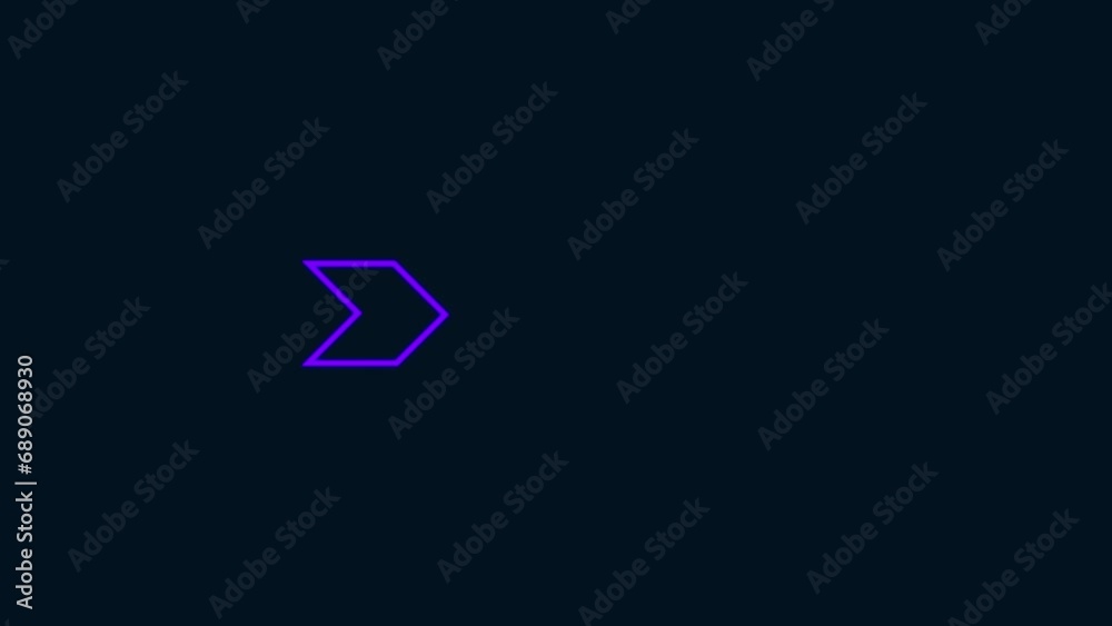blinking arrow navigation. arrow loop animation direction concept. colorful arrow icon concept