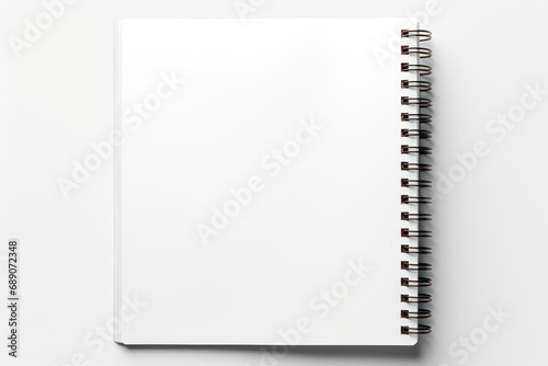 white spiral notebook