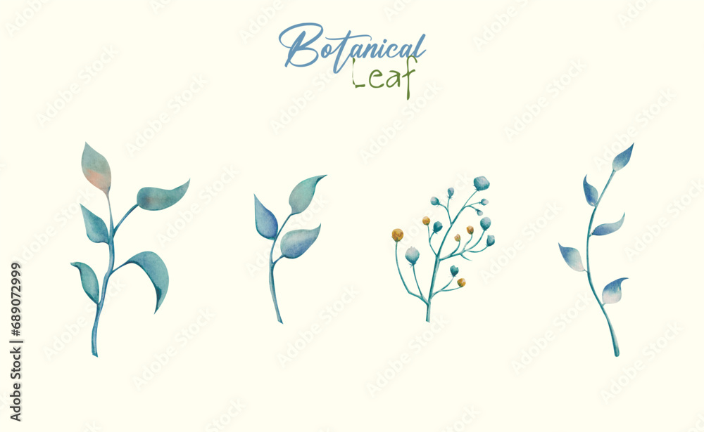 Watercolor Elements leaf Watercolor Elements leaf