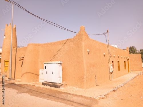 An old mud mosque in Qassim, Saudi Arabia