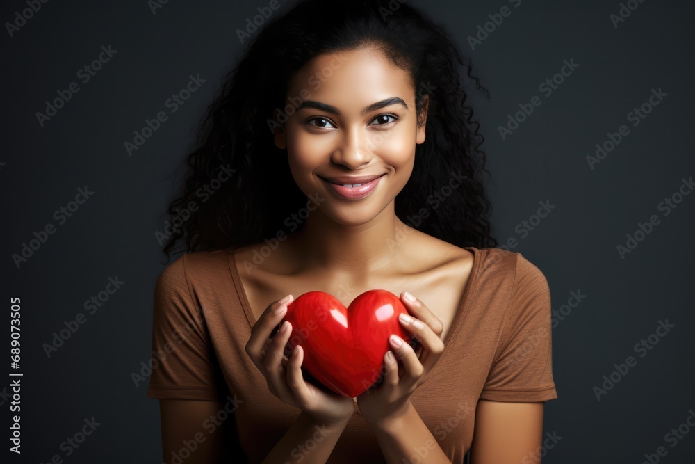 Woman Making Heartshaped Hands, Promoting Heart Health And Social Responsibility Woman Making Heartshaped Hands, Promoting Heart Health And Social Responsibility