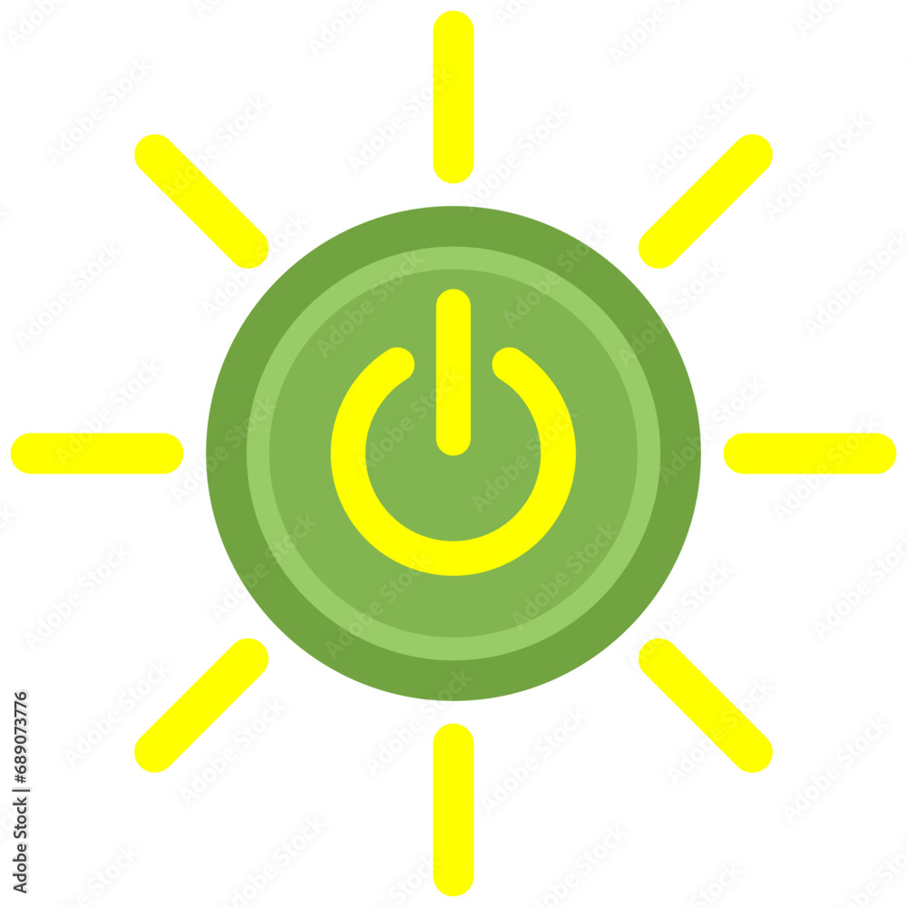 Power symbol icon in flat design style Power symbol icon in flat design style