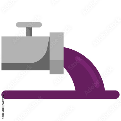 waste water icon symbol icon in flat design style