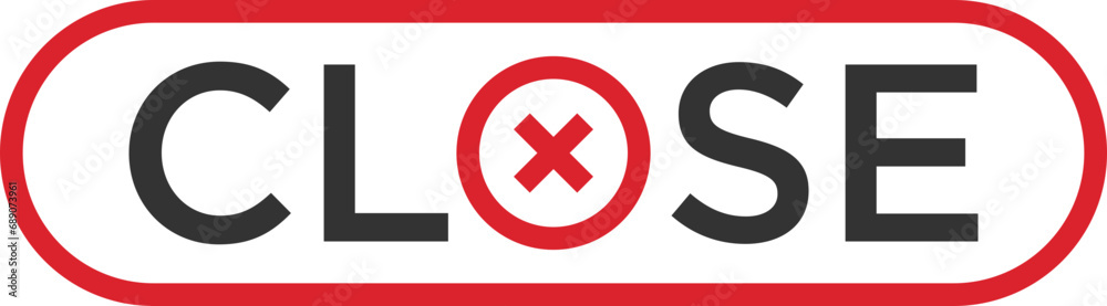 Close icon vector sign. Cancel symbol web design. Error Close icon vector sign. Cancel symbol web design. Error