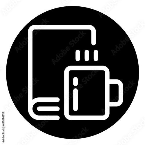 reading glyph icon