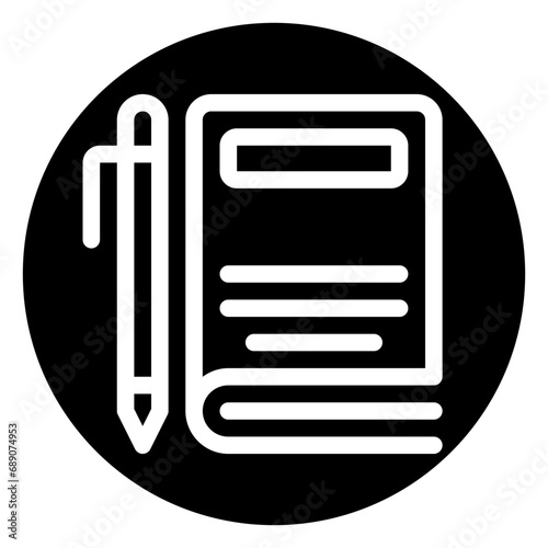 study glyph icon