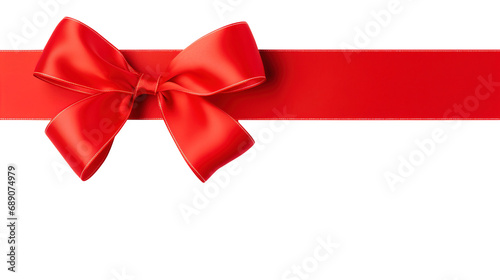 red ribbon bow isolated on transparent background Remove png, Clipping Path, pen tool