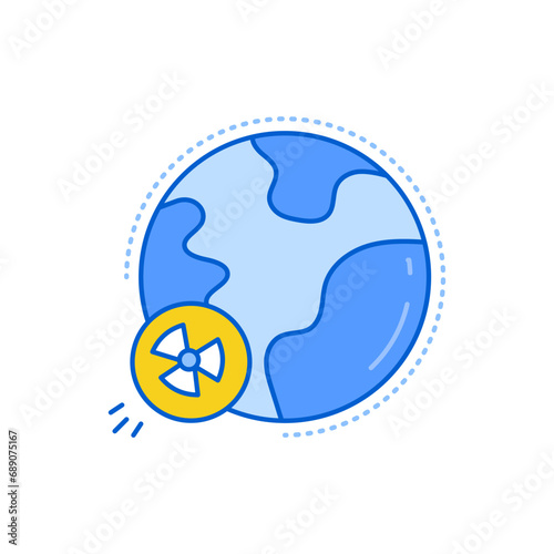 Space Radiation Vector Illustration