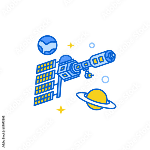 International Space Station Vector Illustration