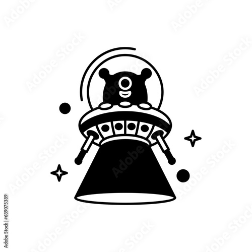 UFO Alien Vector Illustration