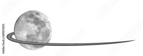 The gray moon globe symbol.
